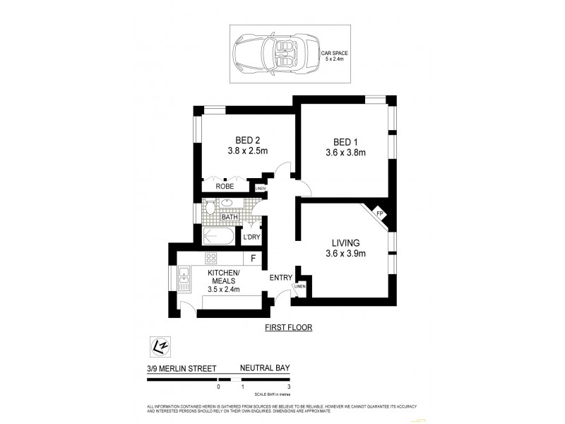 3/9 Merlin Street, Neutral Bay NSW 2089 Floorplan