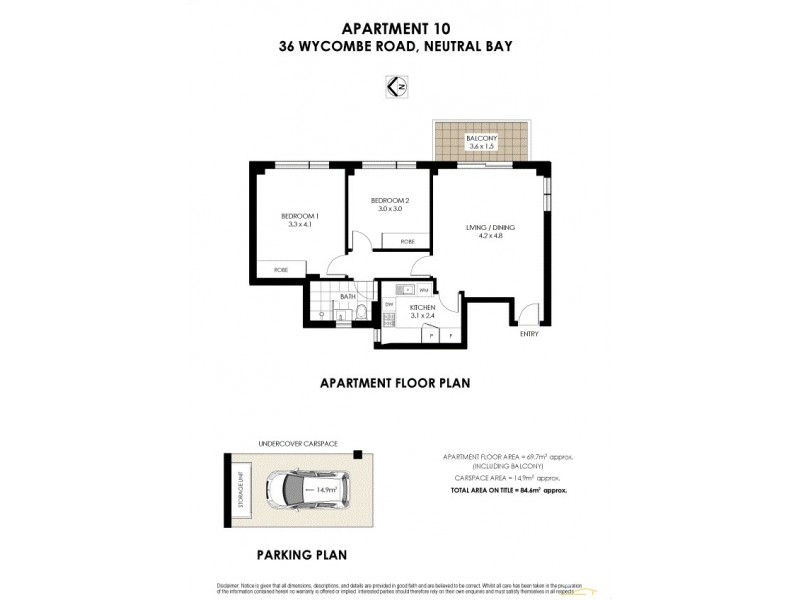 10/36 Wycombe Road, Neutral Bay NSW 2089 Floorplan
