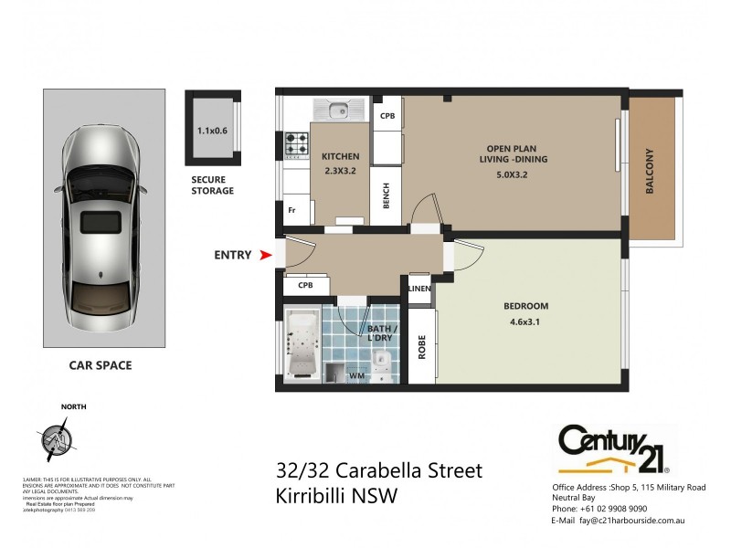 32/32 Carabella Street, Kirribilli NSW 2061 Floorplan
