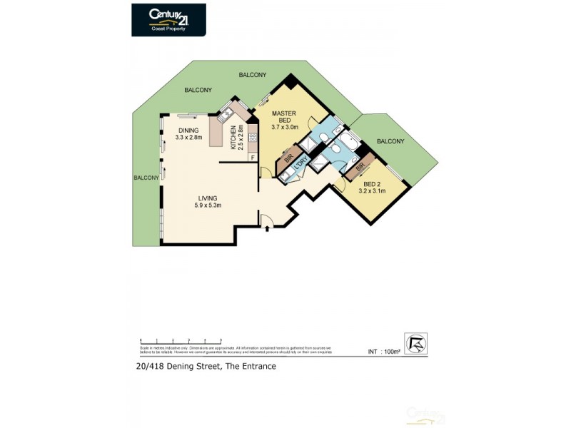 204/18 Dening Street, The Entrance NSW 2261 Floorplan