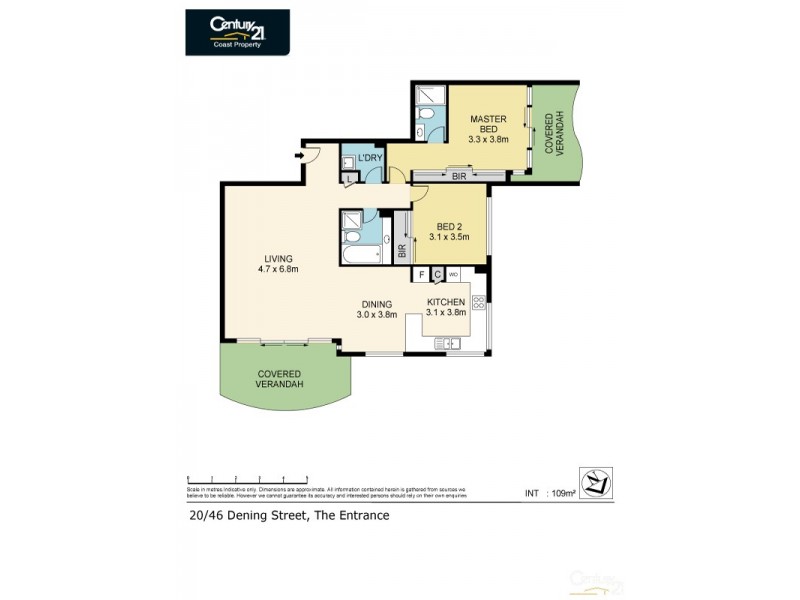 20/46 Dening Street, The Entrance NSW 2261 Floorplan
