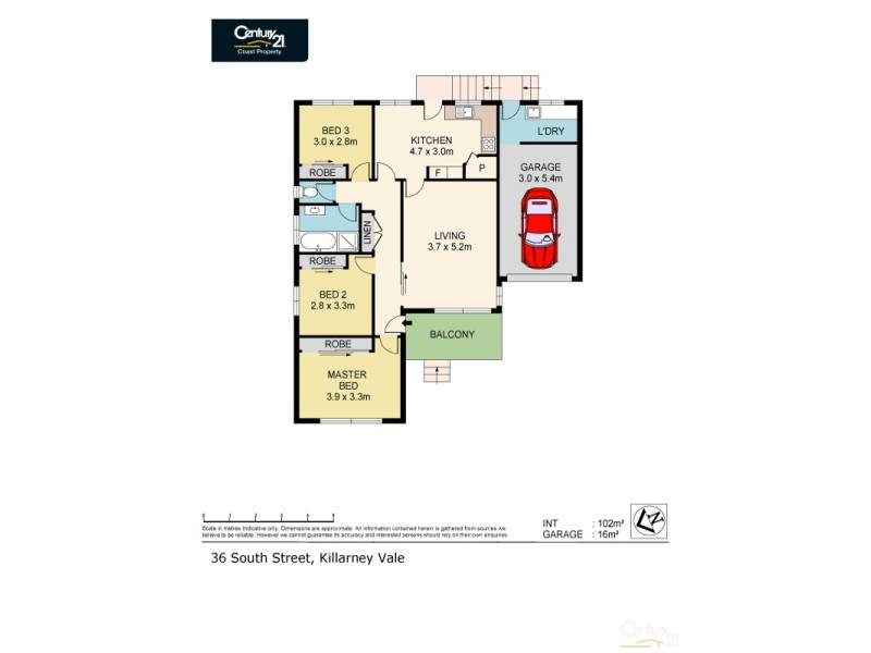 36 South Street, Killarney Vale NSW 2261 Floorplan