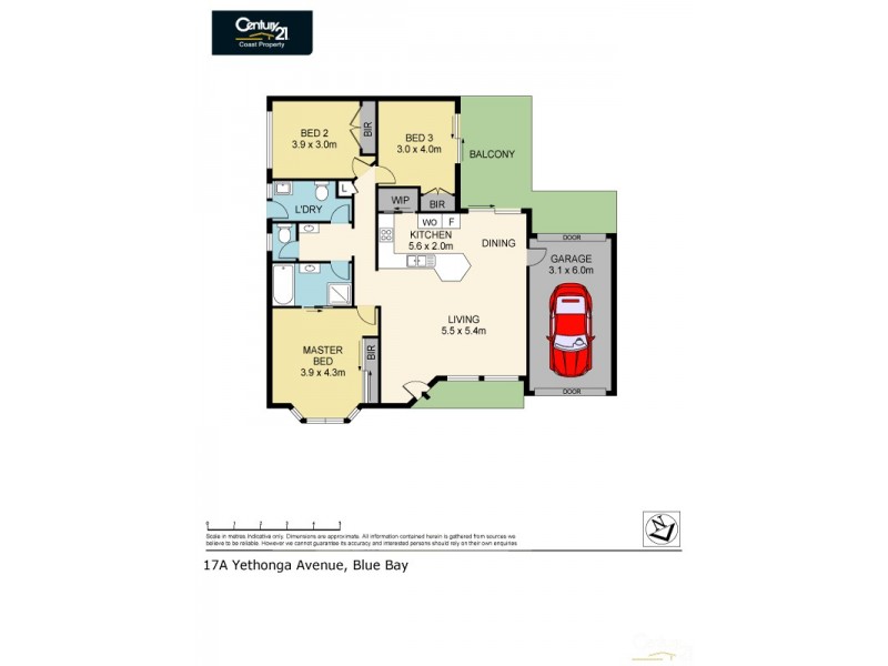 17A Yethonga Avenue, Blue Bay NSW 2261 Floorplan