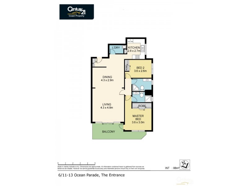 6/11-13 Ocean Parade, The Entrance NSW 2261 Floorplan