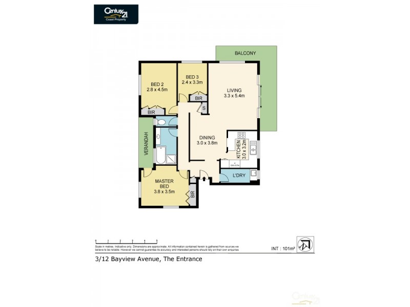 3/12 Bayview Avenue, The Entrance NSW 2261 Floorplan