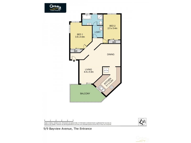 9/9 Bayview Avenue, The Entrance NSW 2261 Floorplan