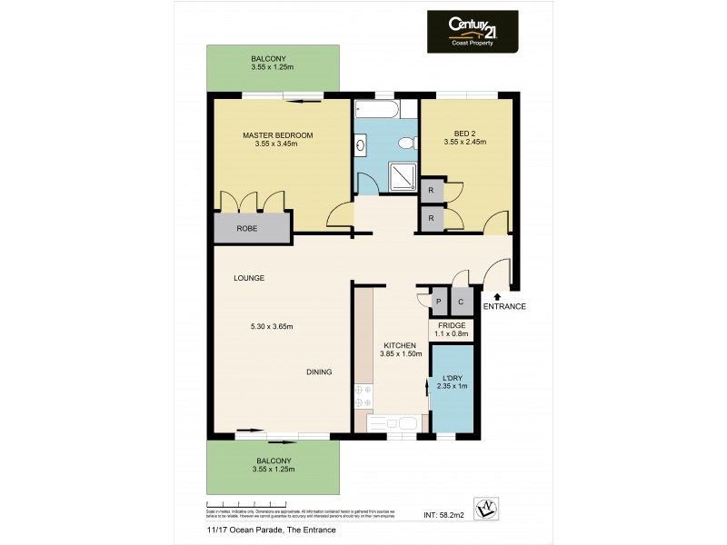 11/17 Ocean Pde, The Entrance NSW 2261 Floorplan