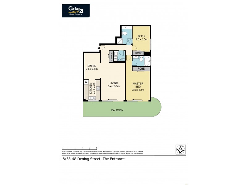 18/38-44 Dening Street, The Entrance NSW 2261 Floorplan