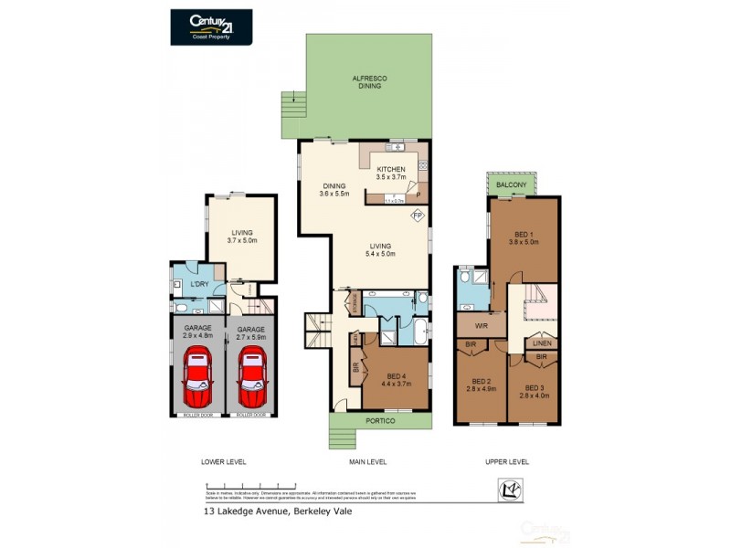 13 Lakedge Avenue, Berkeley Vale NSW 2261 Floorplan