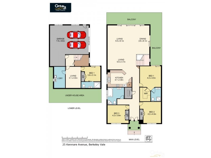 25 Kenmare Avenue, Berkeley Vale NSW 2261 Floorplan