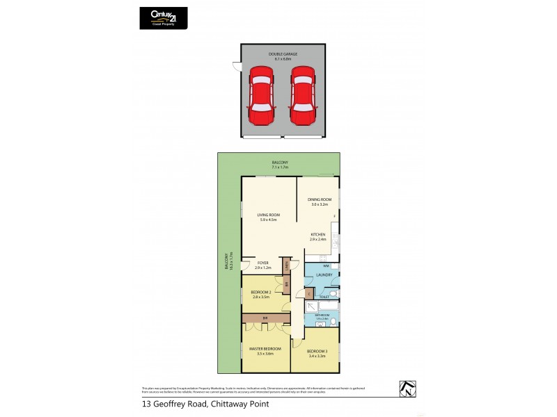 13 Geoffrey Road, Chittaway Point NSW 2261 Floorplan
