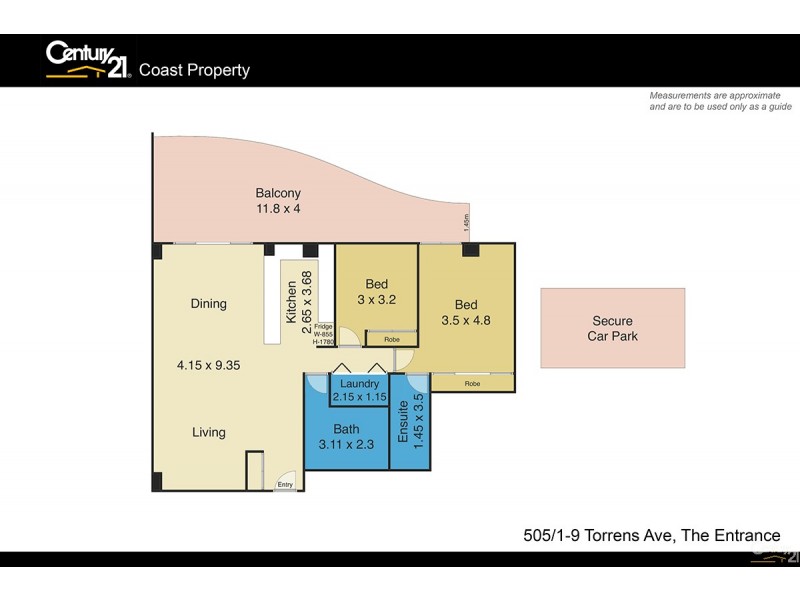505/1-9 Torrens Avenue, The Entrance NSW 2261 Floorplan
