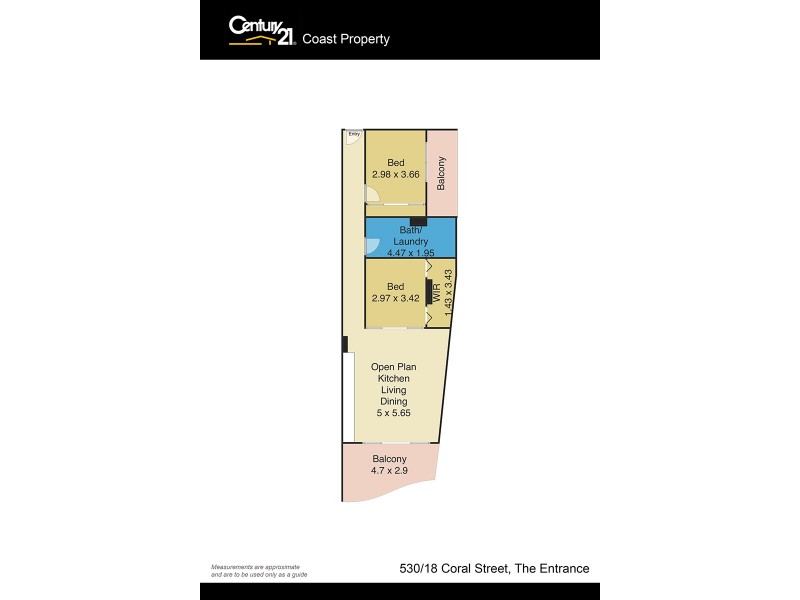 530/18 Coral Street, The Entrance NSW 2261 Floorplan