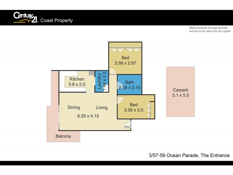 3/57-59 Ocean Parade, The Entrance NSW 2261 Floorplan