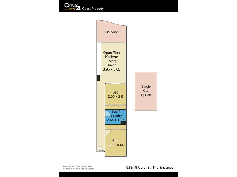 528/18 Coral Street, The Entrance NSW 2261 Floorplan