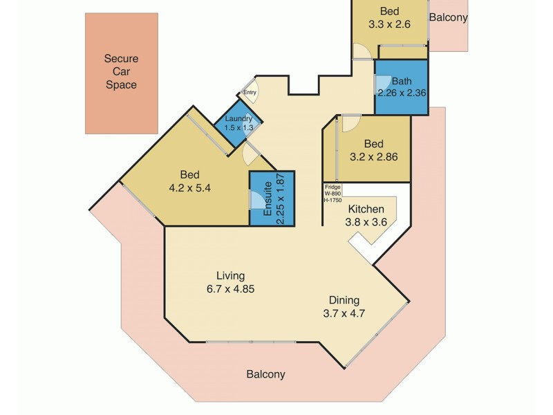 401/18 Dening Street, The Entrance NSW 2261 Floorplan
