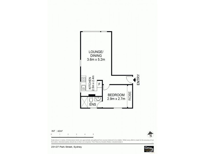 231/27 Park Street, Sydney NSW 2000 Floorplan