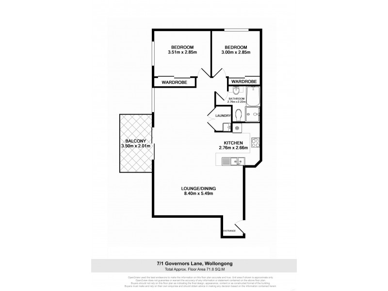 7/1 Governors Lane, Wollongong NSW 2500 Floorplan