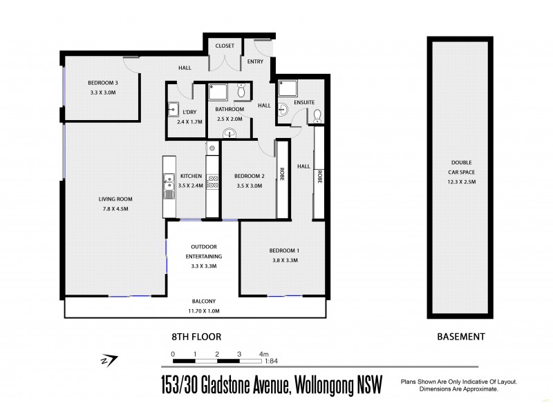 153/30 Gladstone Ave, Wollongong NSW 2500 Floorplan