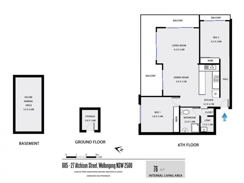 605/27 Atchison Street, Wollongong NSW 2500 Floorplan