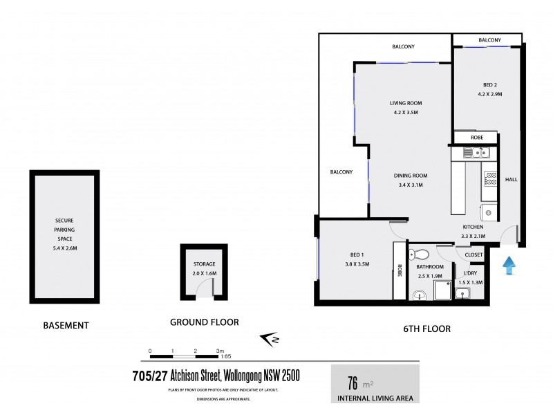 705/27 Atchison Street, Wollongong NSW 2500 Floorplan