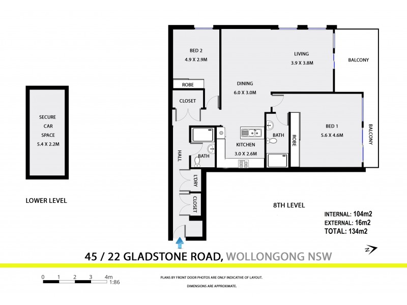 45/22 Gladstone Avenue, Wollongong NSW 2500 Floorplan