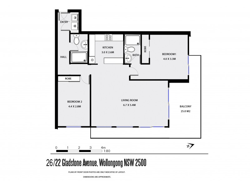 26/22 Gladstone Avenue, Wollongong NSW 2500 Floorplan