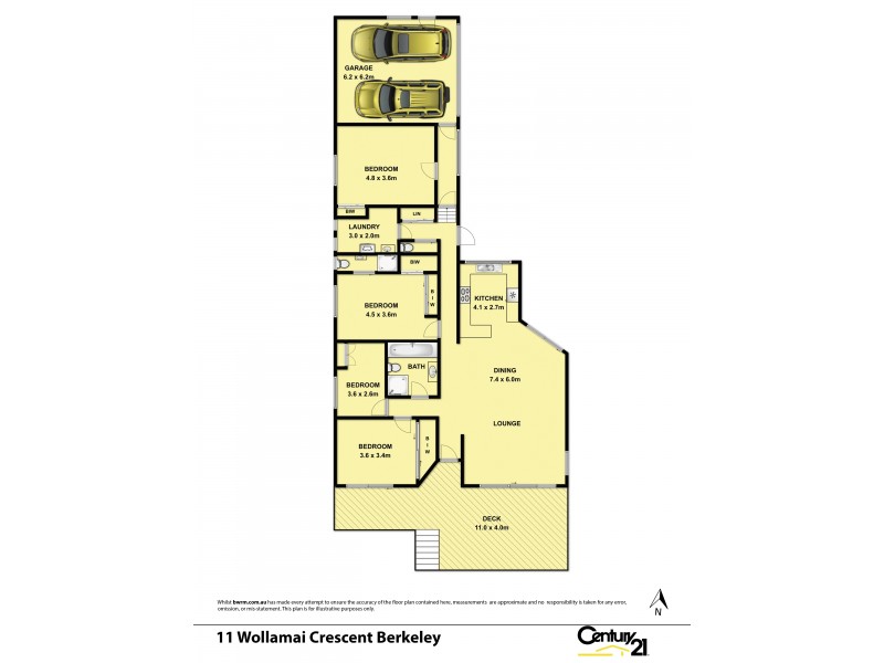 11 Wollamai Cr, Berkeley NSW 2506 Floorplan
