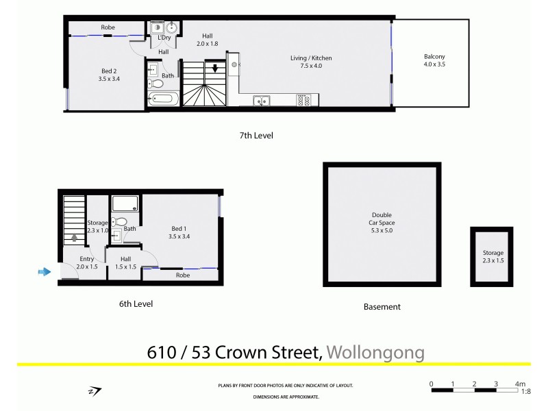 610/53 Crown Street, Wollongong NSW 2500 Floorplan