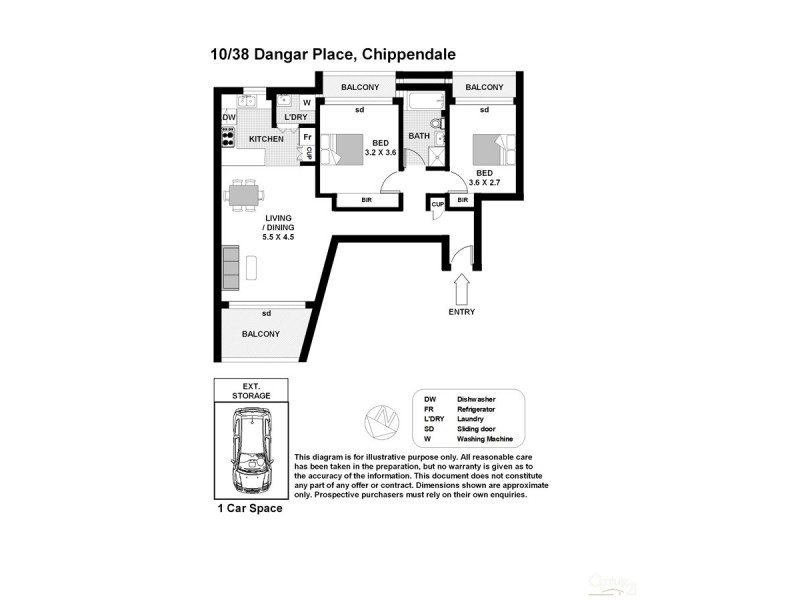 10/38 Dangar Place, Chippendale NSW 2008 Floorplan
