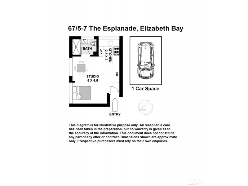 67/5-7 The Esplanade, Elizabeth Bay NSW 2011 Floorplan
