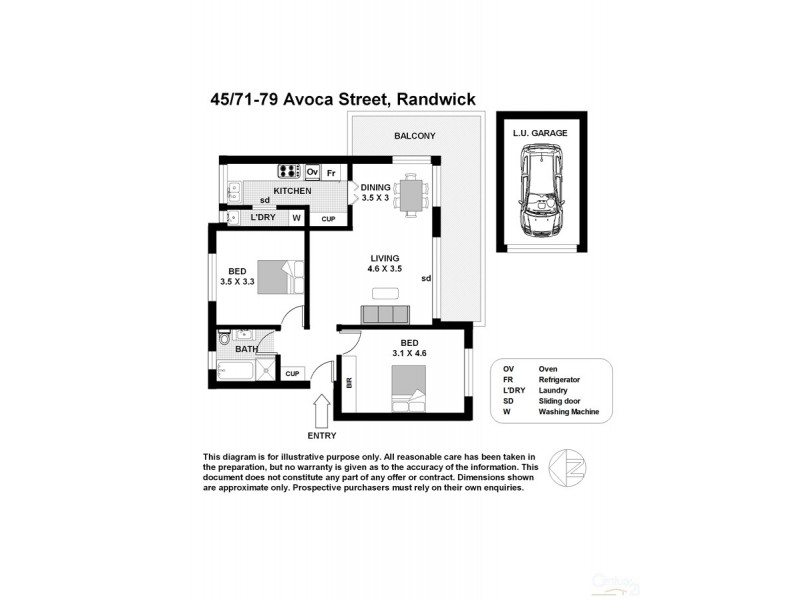 45/71-79 Avoca Street, Randwick NSW 2031 Floorplan