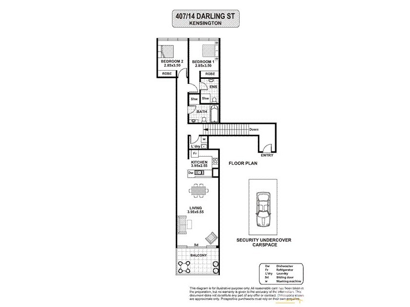 407/14-18 Darling Street, Kensington NSW 2033 Floorplan
