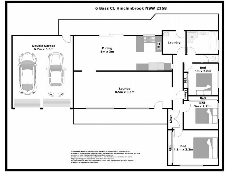 6 Bass Close, Hinchinbrook NSW 2168 Floorplan