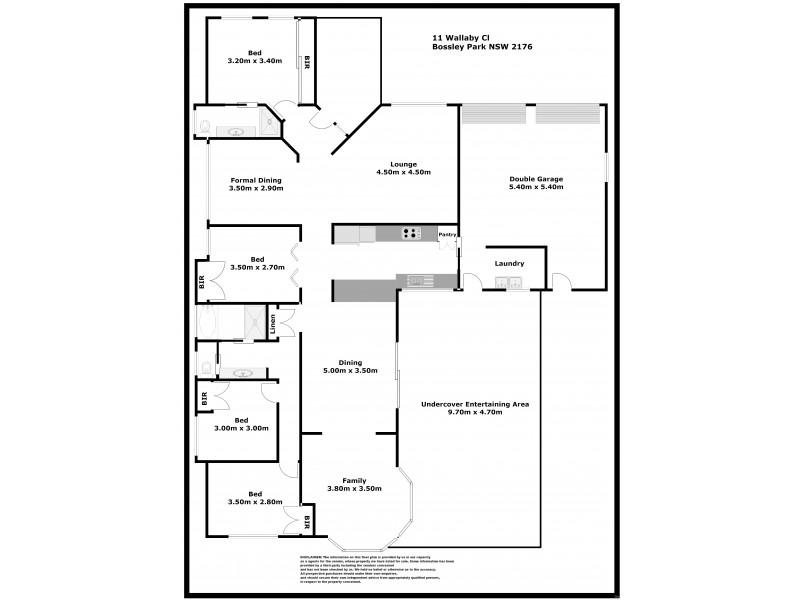 11 Wallaby Close, Bossley Park NSW 2176 Floorplan