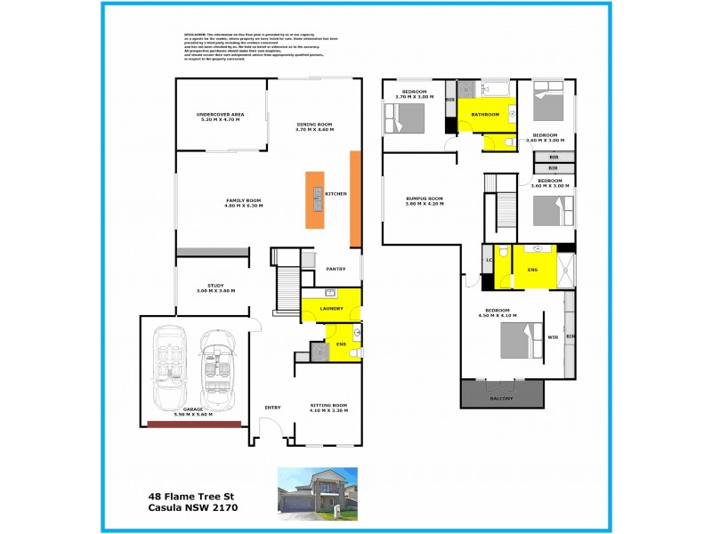 48 Flame Tree Street, Casula NSW 2170 Floorplan