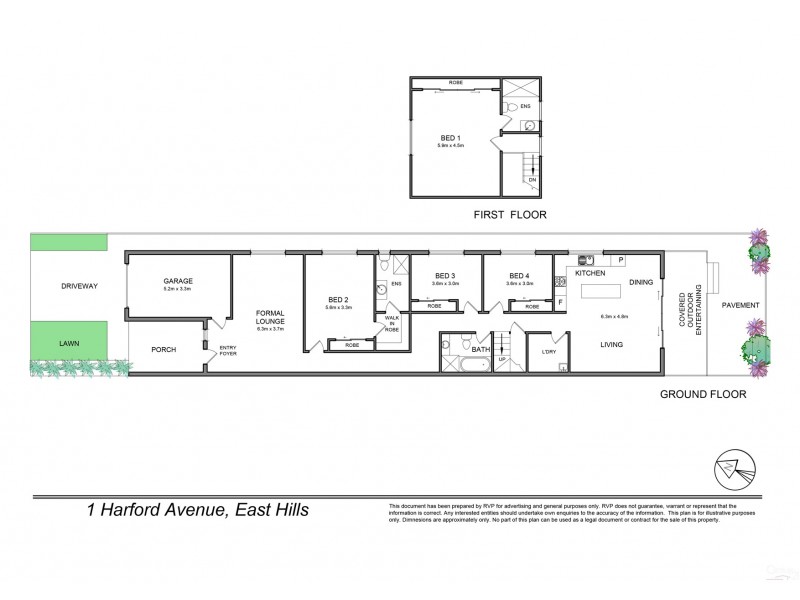 1 Harford Avenue, East Hills NSW 2213 Floorplan