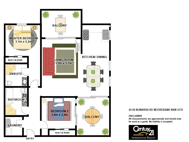 40/96-98 Nuwarra Road, Moorebank NSW 2170 Floorplan