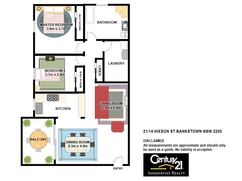 21/14-16 Hixson Street, Bankstown NSW 2200 Floorplan