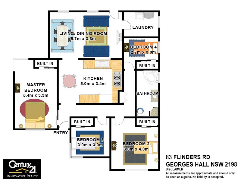 83 Flinders Road, Georges Hall NSW 2198 Floorplan