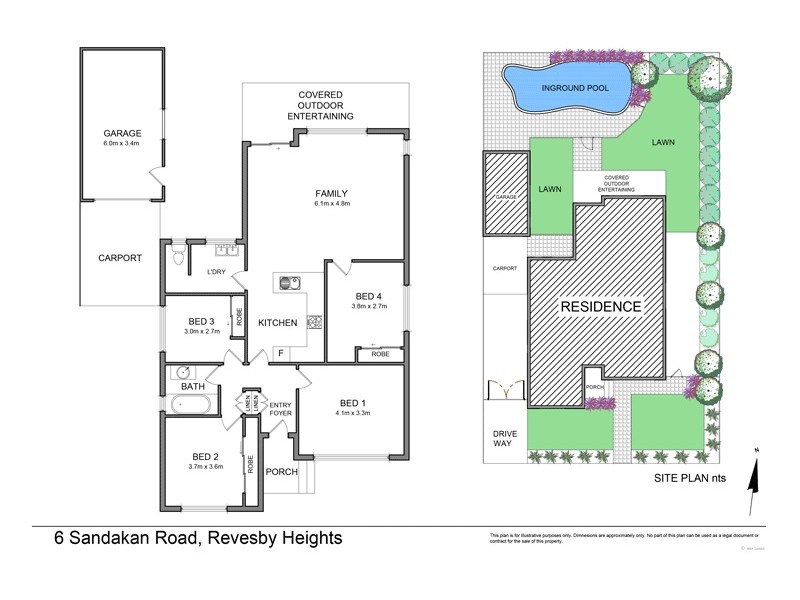 6 Sandakan Road, Revesby Heights NSW 2212 Floorplan