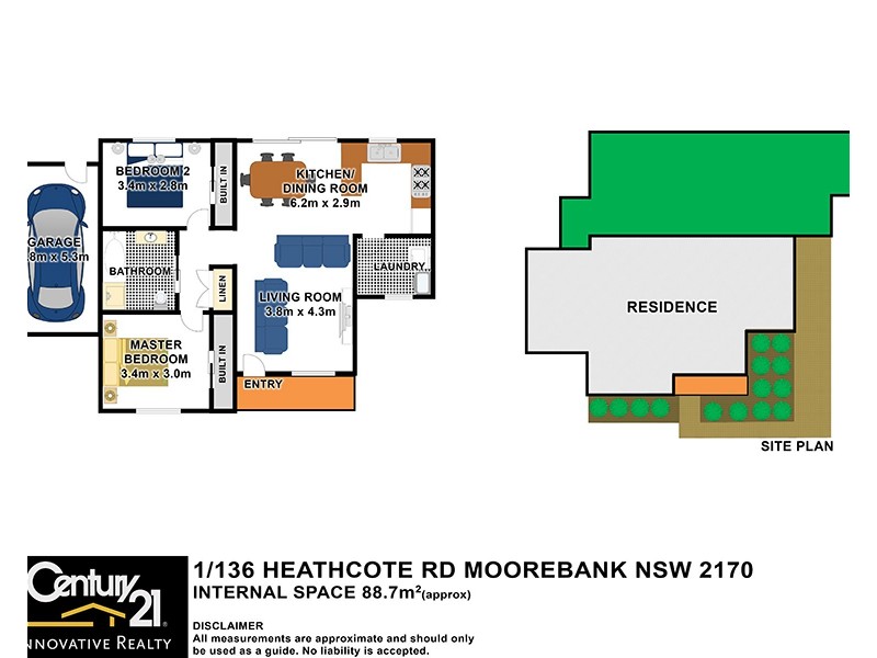1/136  Heathcote Road, Moorebank NSW 2170 Floorplan