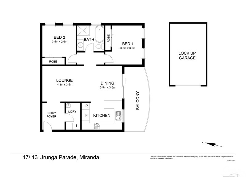 17/13-15 Urunga Pde, Miranda NSW 2228 Floorplan