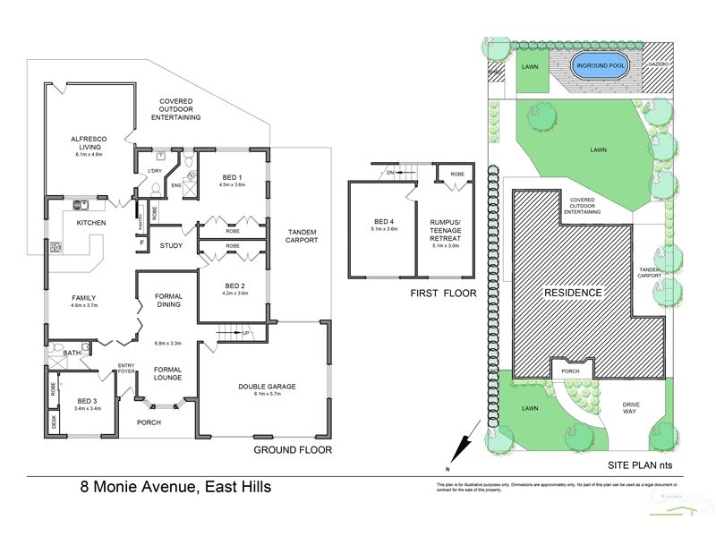 8 Monie Avenue, East Hills NSW 2213 Floorplan