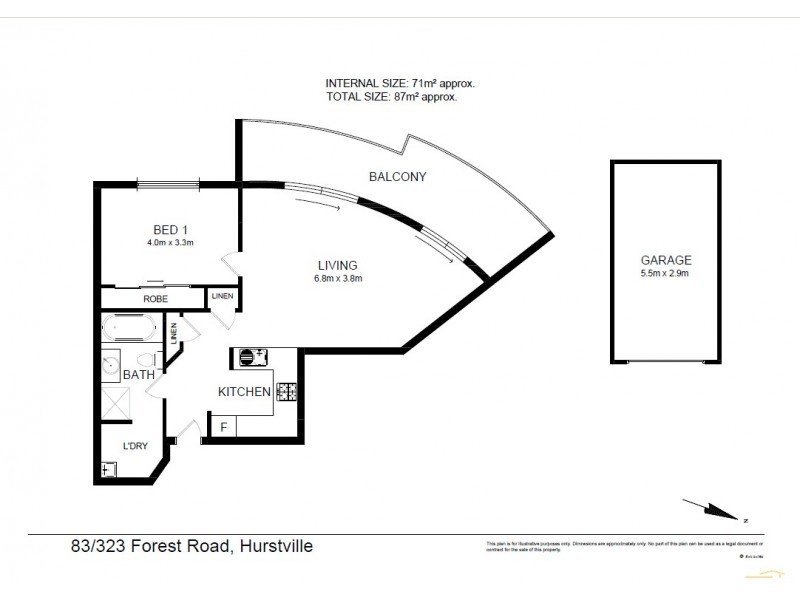 83/323 Forest Road, Hurstville NSW 2220 Floorplan