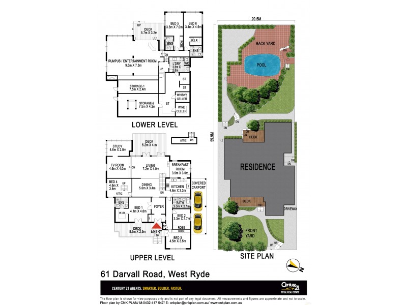 61 DARVALL ROAD, West Ryde NSW 2114 Floorplan