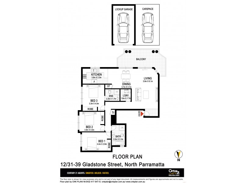 12/31-39 GLADSTONE ST, North Parramatta NSW 2151 Floorplan