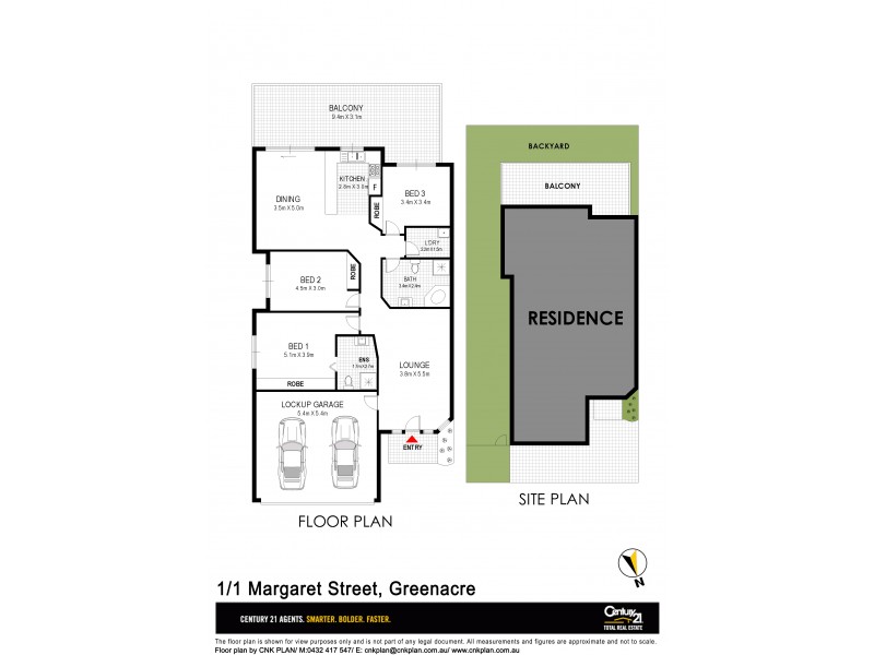 1/1  Margaret St, Greenacre NSW 2190 Floorplan