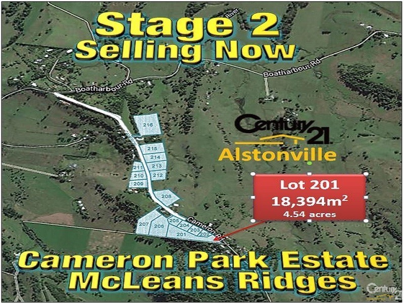 LOT 201 CAMERON ROAD, Mcleans Ridges NSW 2480