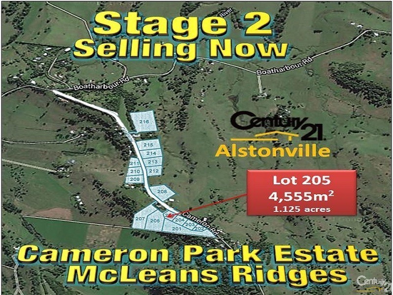 LOT 205 CAMERON ROAD, Mcleans Ridges NSW 2480